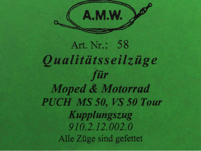 Bowdenzug Puch MS50 / VS50 Tour Kupplung A.M.W. product